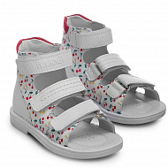 Сандалии Bottilini для девочек SO-157(71) белые с вишенками.