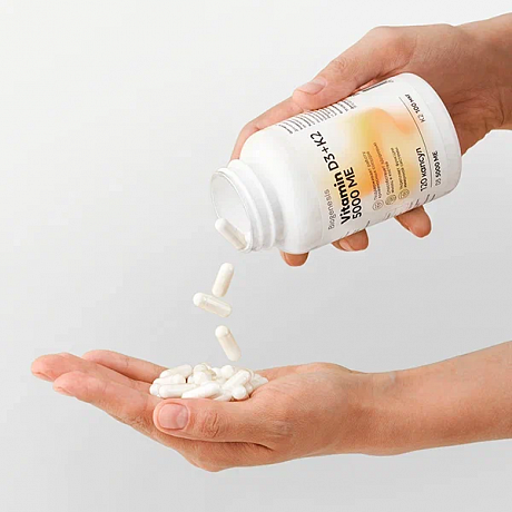 Комплексная пищевая добавка Biogenesis Витамин Д3+К2, 5000МЕ, капсулы, 120 шт. Изображение 6 из 6